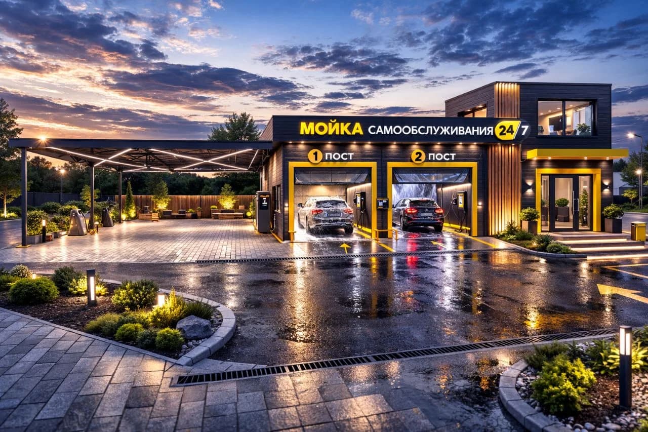 Проект автомойки — визуализация